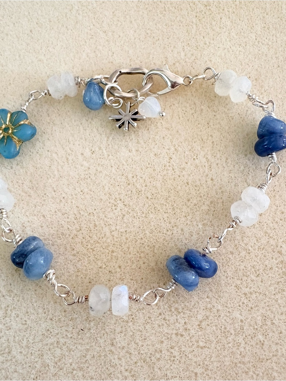 Santa Maria Aquamarine and Moonshine Bracelet -